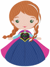 Cute baby princess embroidery design