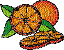Free Orange Embroidery Design