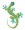 thrilling lizard embroidery design