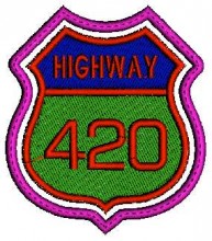 Highway Logo Embroidery Design