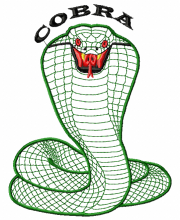 cobra snake embroidery design