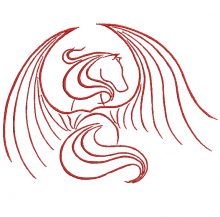 Tribal pegasus brother embroidery designs