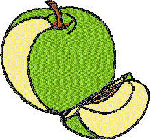 Green Apple Embroidery Design