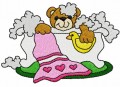 baby download bath teddy bear embroidery