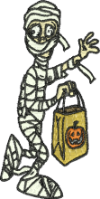 mummy costume machine embroidery design