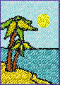 Seascape free landscape embroidery design