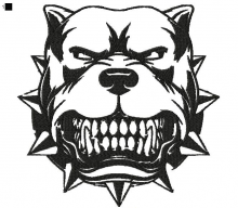Bad Pitbull embroidery design