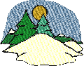 Snowscape free landscape embroidery design