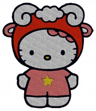 Capricorn the Goat Kitty Embroidery Design