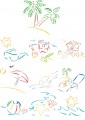 Summer Time Embroidery designs-Embroiderydesigns.name