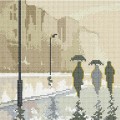 Rainy Day Cross Stitch Design