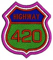 Highway Logo Embroidery Design