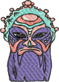Free cinese Mask embroidery design