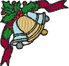 Free christmas bells simple hand machine embroidery designs for kids